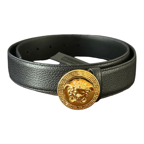 Versace Accessories - Versace - Medusa Biggie Leather Belt